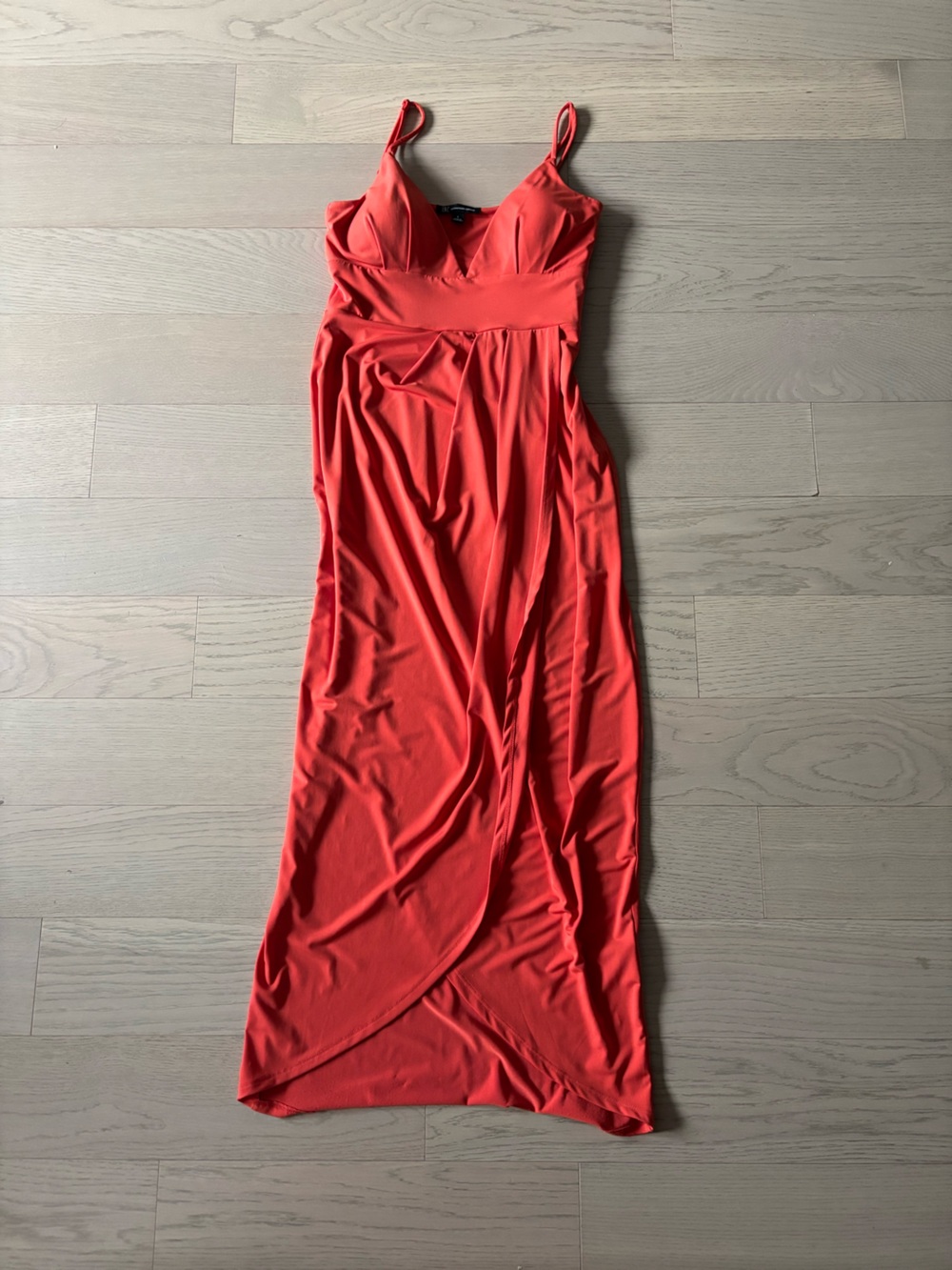 INC Bright Orange Midi Dress